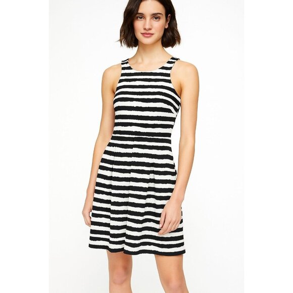 Women's - THML Black & Cream Striped Sleeveless Dress, Size XS - Picture 1 of 9